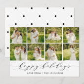 Carte de vœux de collage photographique moderne (Devant / Derrière)