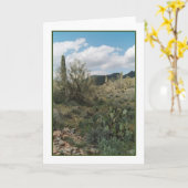 Carte de voeux de coloriage des cactus (Fleur jaune)