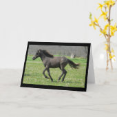 Carte de voeux de Colt Galloping (Fleur jaune)