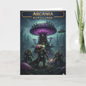 Carte de vœux de combat de fantasy de science-fict (Devant)