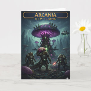 Carte de vœux de combat de fantasy de science-fict