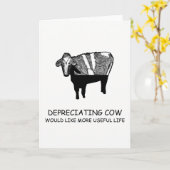 Carte de voeux de comptabilité amusante | Déprécia (Fleur jaune)