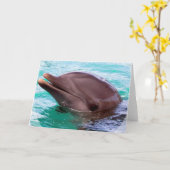 Carte de voeux de conception de dauphin (Fleur jaune)