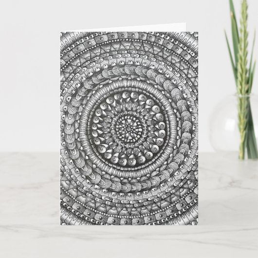 Carte de vœux de conception de mandala d'art origi (Devant)