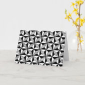 Carte de voeux de conception graphique en noir et  (Fleur jaune)