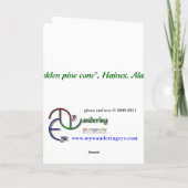 Carte de voeux de cône de pin caché (Dos)