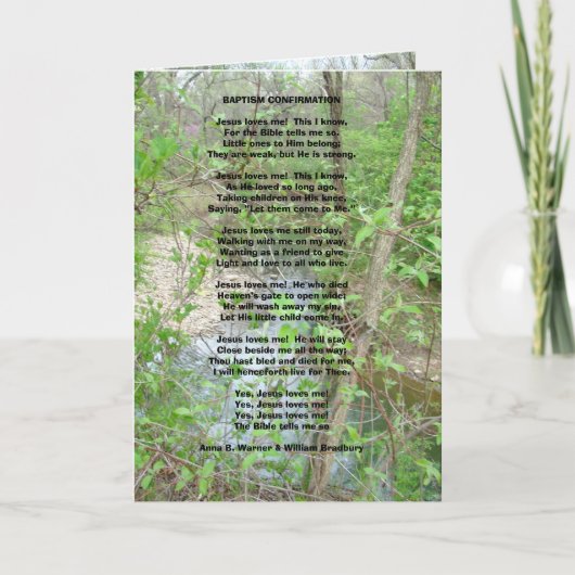 Carte de voeux de CONFIRMATION de BAPTÊME (Devant)