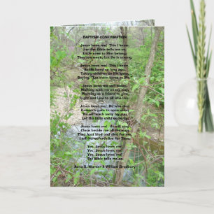 Carte de voeux de CONFIRMATION de BAPTÊME