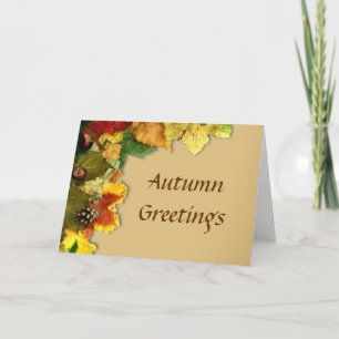 Carte de voeux de congé d'automne