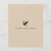 Carte de vœux de conseils pour bébé d'abeille mode (Dos)