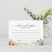 Carte de vœux de conseils pour invités de mariage (Debout devant)