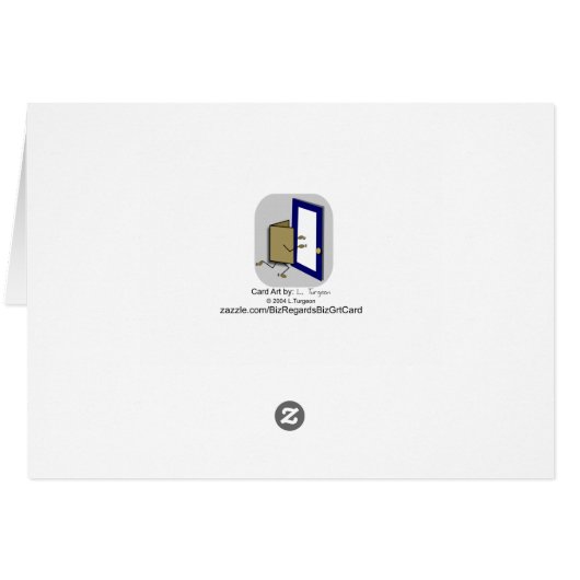 Carte de voeux de conservation du client du vendeu (Dos Horizontal)