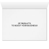 Carte de voeux de conservation du client du vendeu (Intérieur Horizontal (Bas))