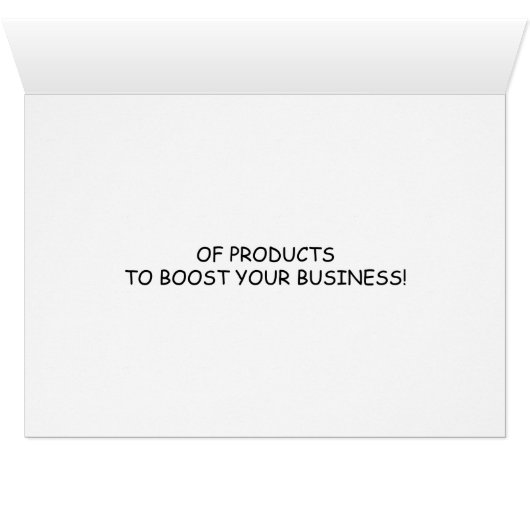 Carte de voeux de conservation du client du vendeu (Intérieur Horizontal (Bas))