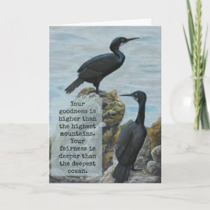 Carte de voeux de cormorans