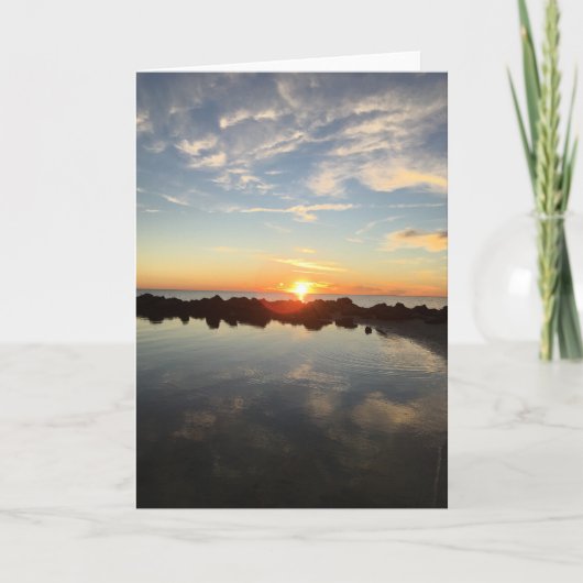 carte de voeux de coucher de soleil de floride (vi (Devant)