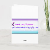 Carte de voeux de coucher de soleil pour l'enseign (Dos)