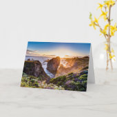 Carte de voeux de coucher du soleil de côte de la (Fleur jaune)