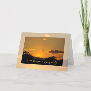 Carte de voeux de coucher du soleil de sympathie