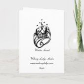 Carte de voeux de coucher du soleil d'hiver (Dos)