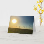 carte de voeux de coucher du soleil du Texas (Fleur jaune)