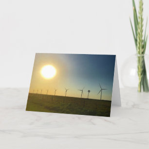 carte de voeux de coucher du soleil du Texas