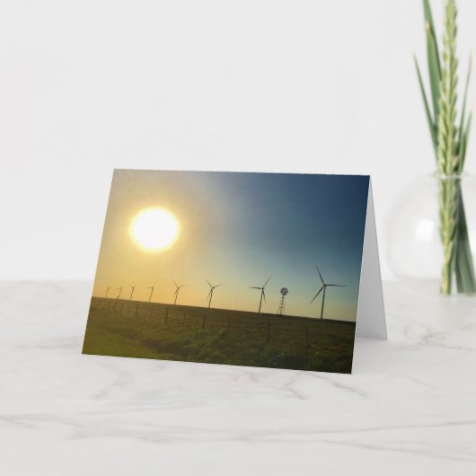 carte de voeux de coucher du soleil du Texas (Devant)