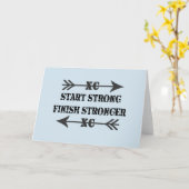 Carte de voeux de coureur de pays croisé de bonne (Fleur jaune)