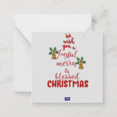 Carte de vœux de couronne de Noël (Dos)