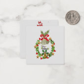 Carte de vœux de couronne de Noël (Devant/Arrière en situation)