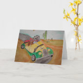 Carte de voeux de course de Morgan (Fleur jaune)