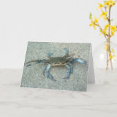Carte de voeux de crabe bleu du Maryland (Fleur jaune)