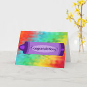 Carte de voeux de crayon de félicitations (Fleur jaune)