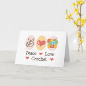 Carte de voeux de crochet d'amour de paix (Fleur jaune)