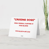 Carte de voeux de croisière de chiens (Dos)