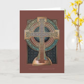 Carte de voeux de croix celtique (Fleur jaune)