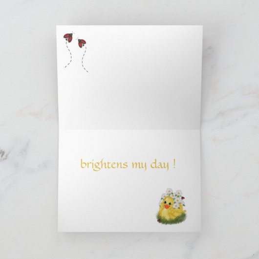 Carte de voeux de CuddleCreek® SunnyDuck (Intérieur)