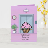 Carte de voeux de Cupcake (Fleur jaune)