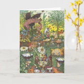 Carte de voeux de cycle d'anneau (Fleur jaune)