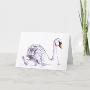 carte de voeux de cygne