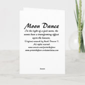 Carte de voeux de danse de lune (Dos)