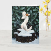 Carte de voeux "de danse de neige" (Fleur jaune)