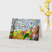 CARTE DE VOEUX DE DANSE DE RESSORT (Fleur jaune)