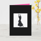 carte de voeux de danse de ventre (Fleur jaune)