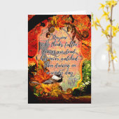 Carte de vœux de danse des feuilles d'automne (Fleur jaune)