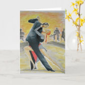 Carte de voeux de danseurs de tango -- Art (Fleur jaune)