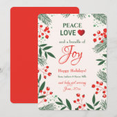 Carte de vœux de déclaration de grossesse Holiday  (Devant / Derrière)