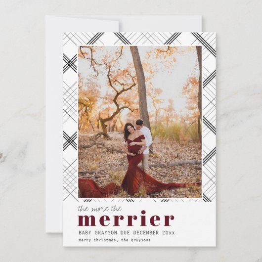 Carte de vœux de déclaration de naissance pour les (Devant)