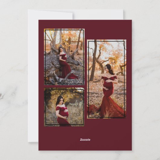 Carte de vœux de déclaration de naissance pour les (Dos)