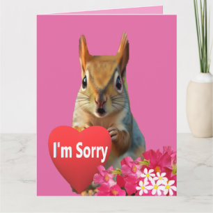 Carte de voeux de demande de pardon Squirrelly Swe